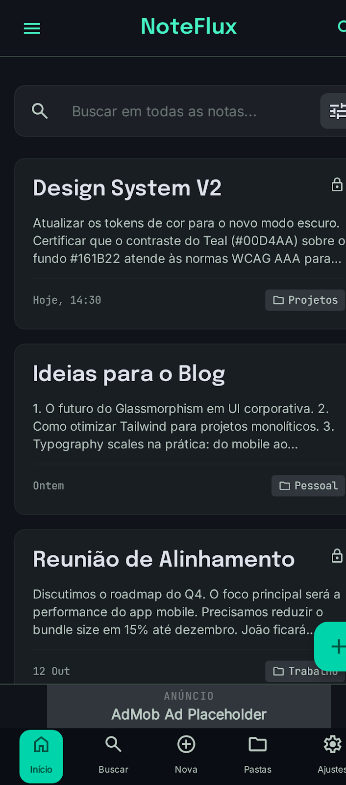 NoteFlux Início
